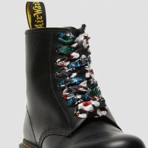 Dr Martens Blue, Red, White & Black Tetoron Ribbon Boot Shoe Laces 8-10 Eyelets